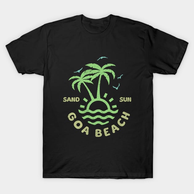 On The Beach - Goa Beach, India T-Shirt by CashArtDesigns